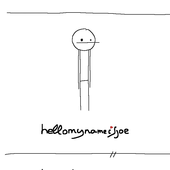 a screenshot of hellomynameisjoe's webpage